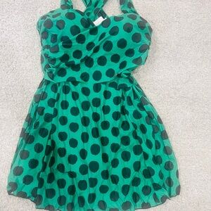 Green Polka Dot Kids Dress